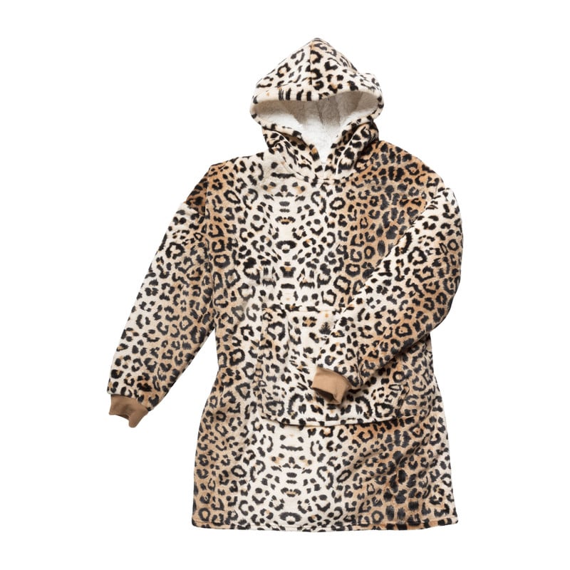 Oversized hoodie - luipaard - one size