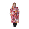 Oversized hoodie smiley/lips - one size - polyester