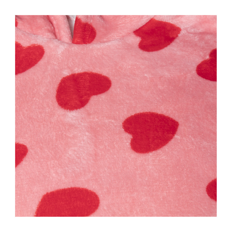 Oversized hoodie hartjes - one size - polyester