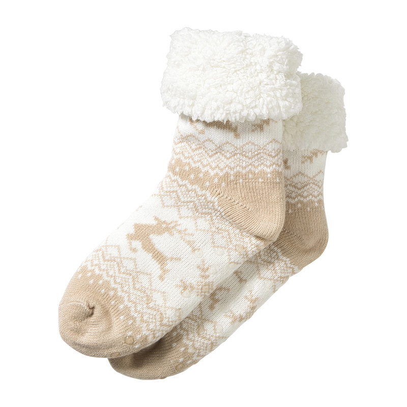 Huissok rendieren - beige - one size