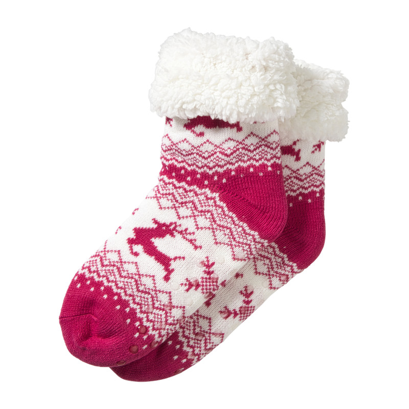 Huissok rendieren - rood - one size