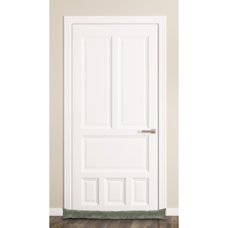 Tochtstopper velours - groen - 90x9 cm 