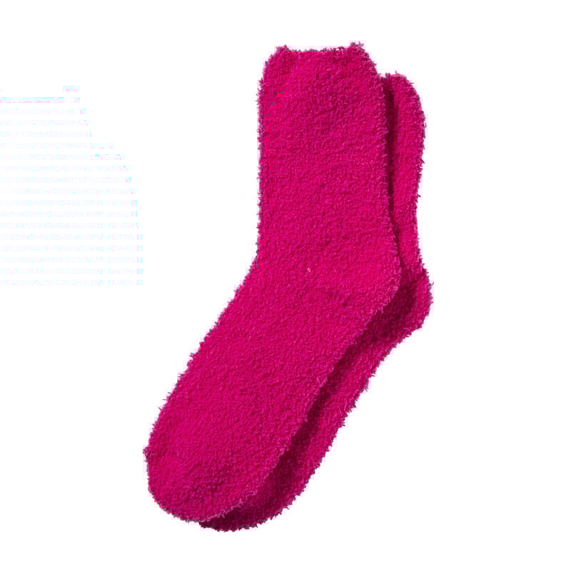 Huissok fluffy - paars - one size 