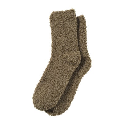 Huissok fluffy - groen - one size 