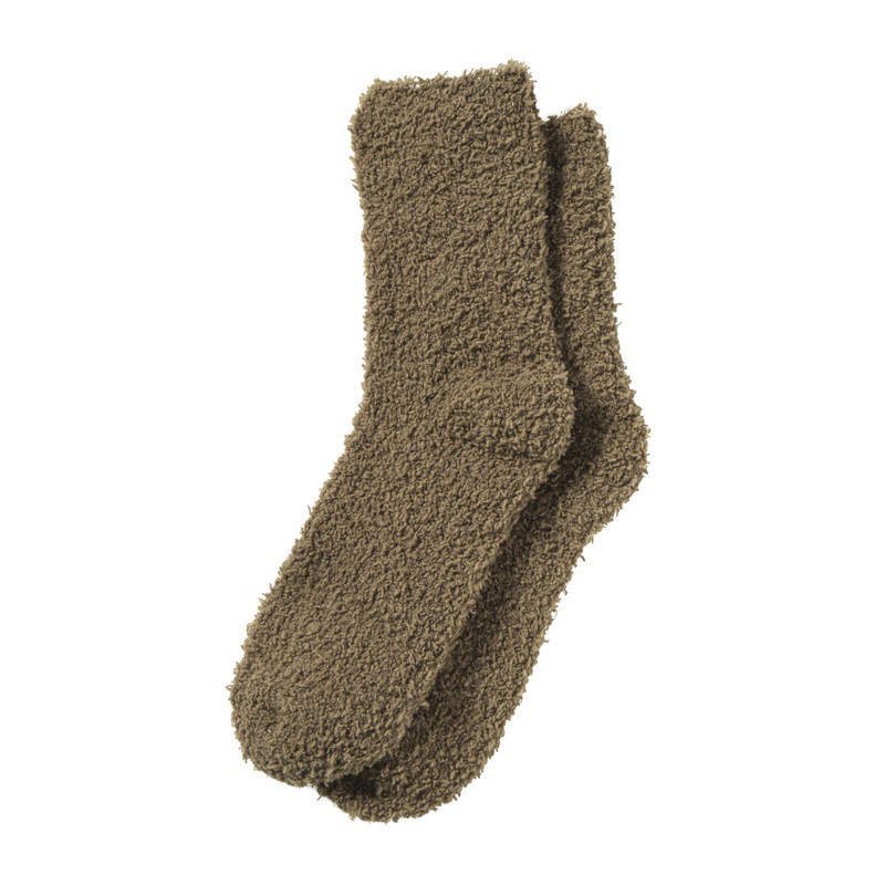 Huissok fluffy - groen - one size 