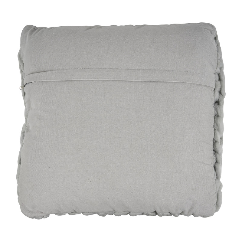 Sierkussen grof gebreid - grijs - 45x45 cm 