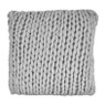 Sierkussen grof gebreid - grijs - 45x45 cm 