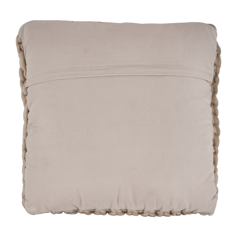 Sierkussen grof gebreid - roze - 45x45 cm 