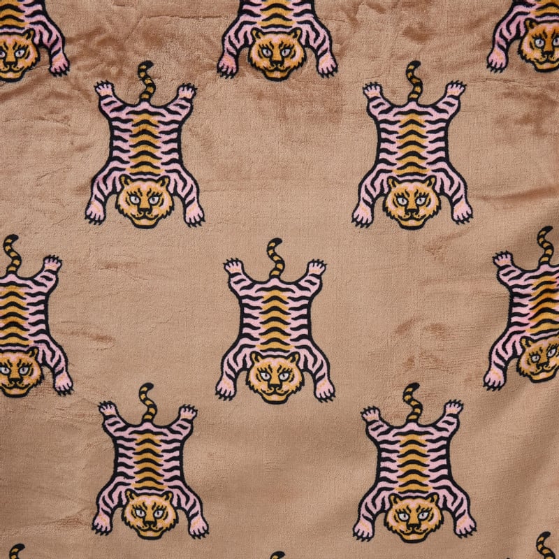 Oversized hoodie tijger - bruin - 76x90 cm