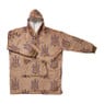Oversized hoodie tijger - bruin - 76x90 cm