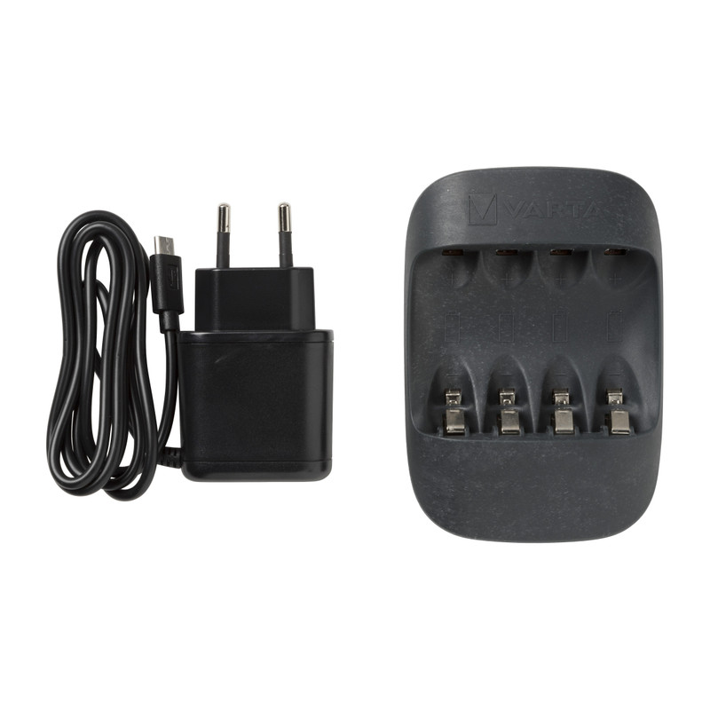 Varta batterij oplader - zwart - voor 4 batterijen