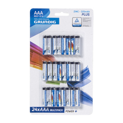 Grundig power+ batterijen - AAA - 24-pack 
