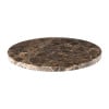 Borrelplank marmer rond - bruin - ø28x1.5 cm