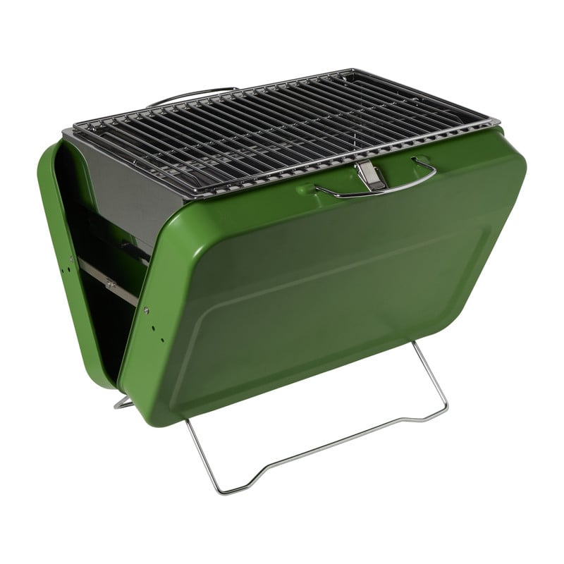 BBQ koffer inklapbaar - groen - 36.5x23 cm