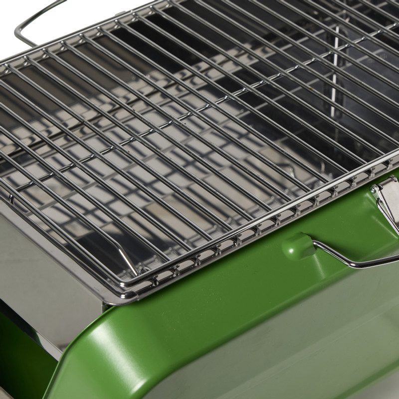 BBQ koffer inklapbaar - groen - 36.5x23 cm