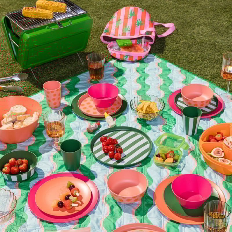 BBQ koffer inklapbaar - groen - 36.5x23 cm