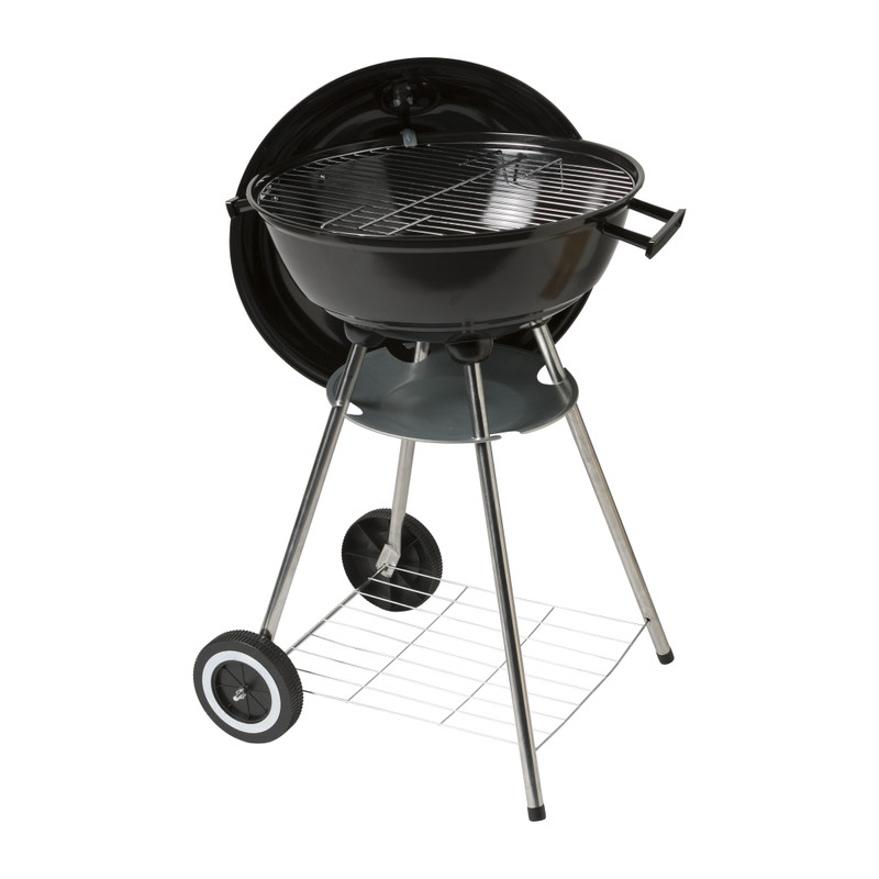 BBQ op wielen - zwart - 47,5x21x47,5 cm
