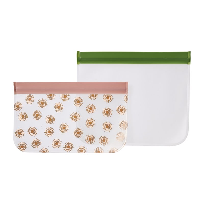 Hersluitbare zakjes - 21.5x18 cm - set van 2