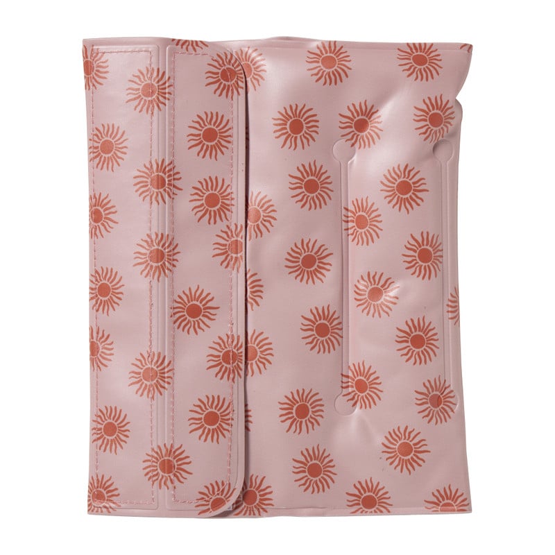 Fles koeler zonnetjes - oranje/roze - 34.5x17.5 cm