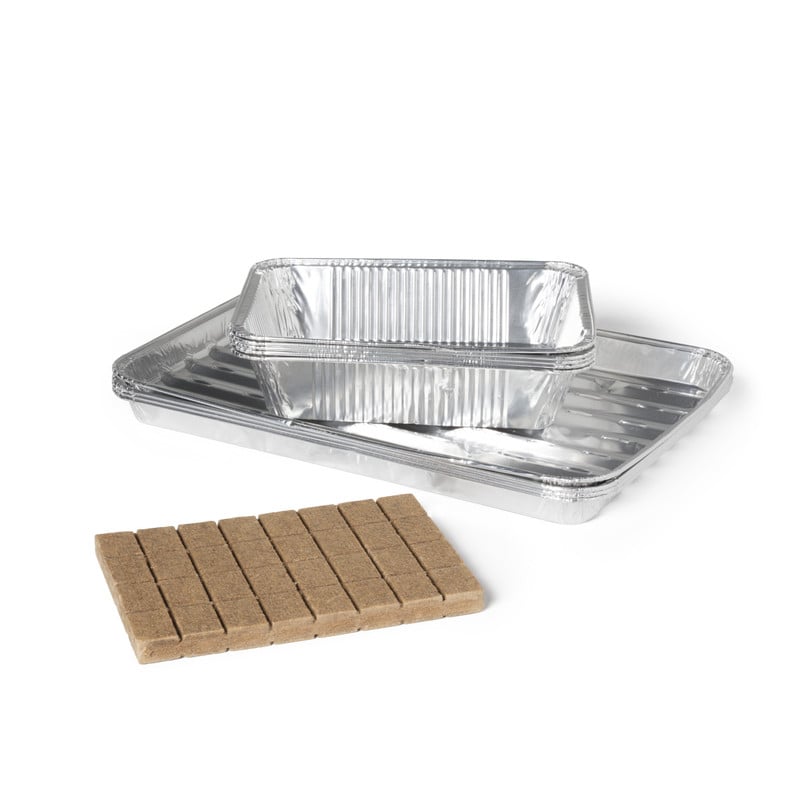 Grillschalen zilver - set van 4 - 34x23x4 cm