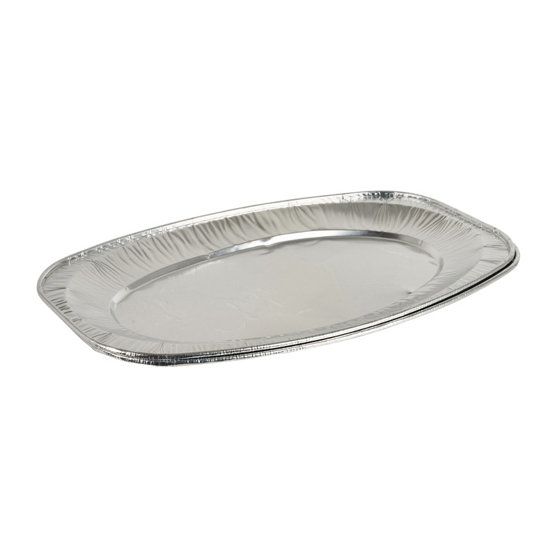Serveerschalen zilver - set van 2 - 43x29x3 cm