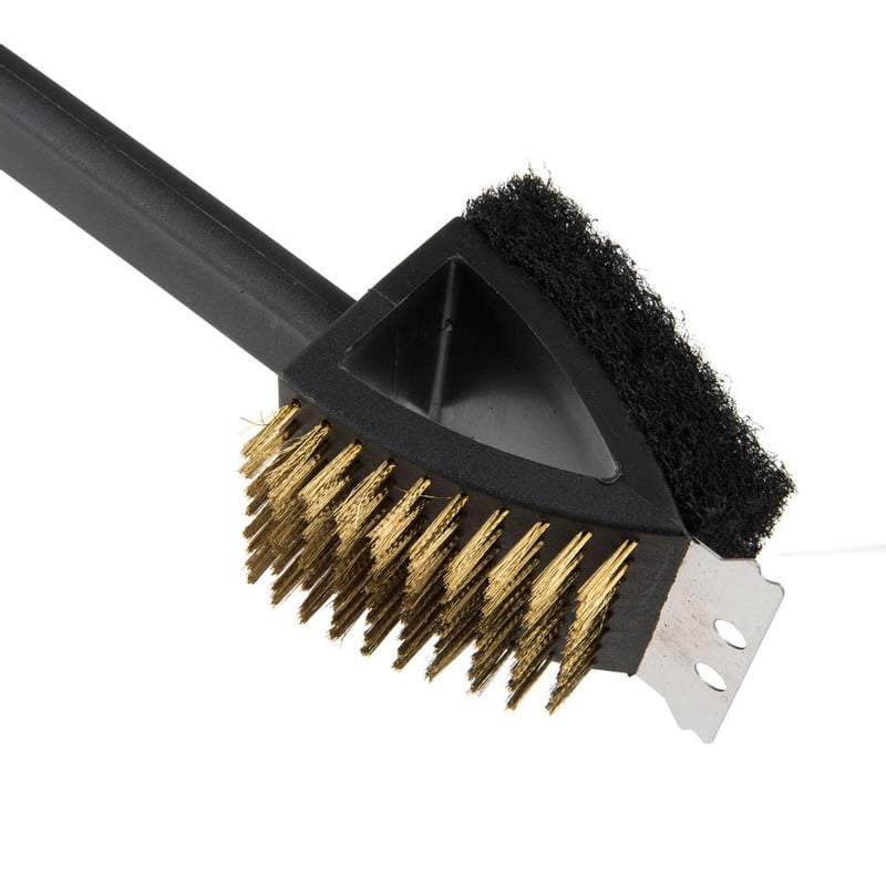 Reinigingsborstel voor barbecue of grill - zwart