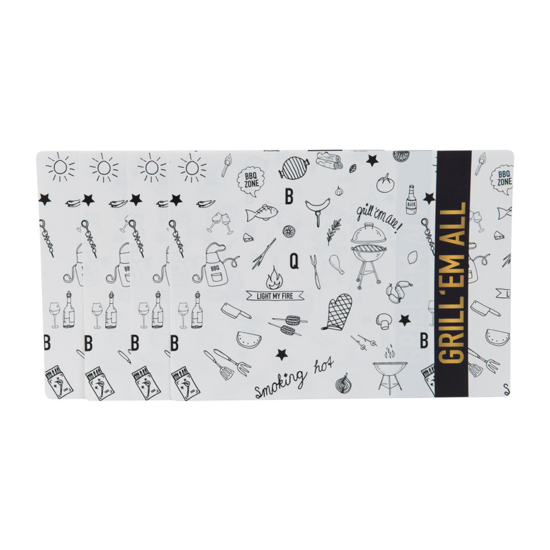 Placemat BBQ - set van 4