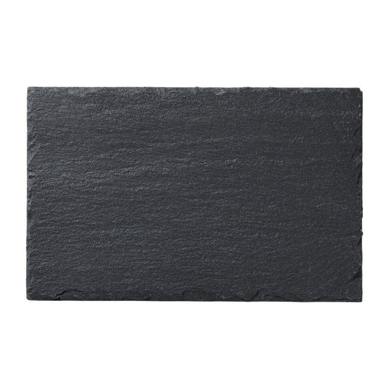 Serveereplateau leisteen rechthoekig - grijs - 22x14 cm