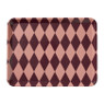 Dienblad geblokt / - roze - 40x29x2.2 cm