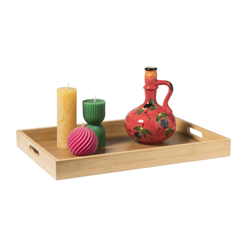 Dienblad rechthoek - bamboe - 31x45x4 cm