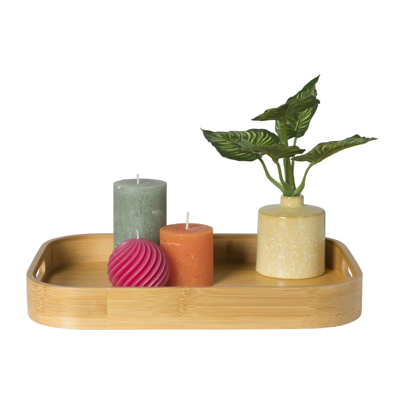 Dienblad ovaal - bamboe - 29x40x5 cm