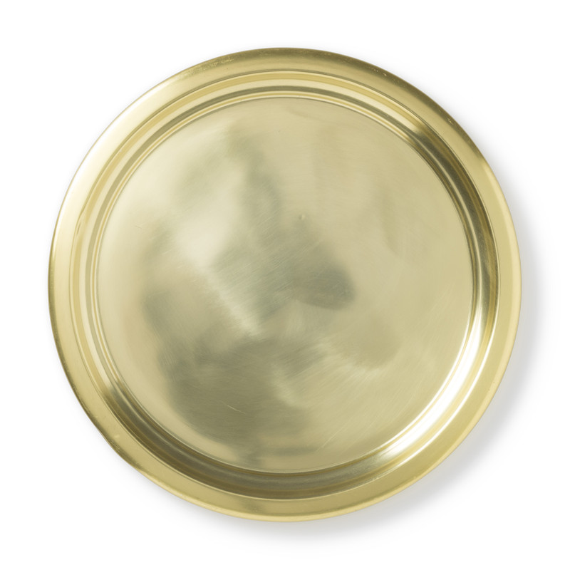 Dienblad goud - aluminium - ø38 cm