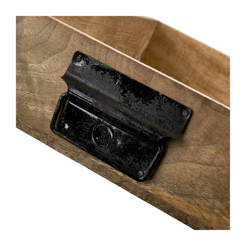 Tray met grepen - mangohout - 46x30x8 cm 