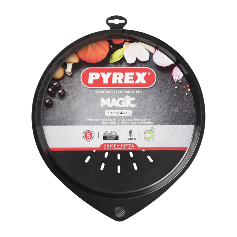Pyrex pizzaplaat magic - zwart - Ø30 cm