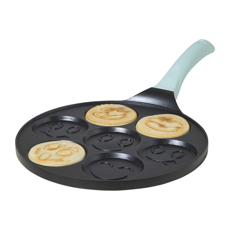 Pannenkoekenpan smileys - zwart/groen - ø26 cm