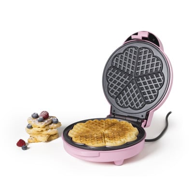 Wafelmaker - roze - 1000 watt