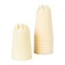 Spuitmondjes met kartel rand - 7 stuks - creme