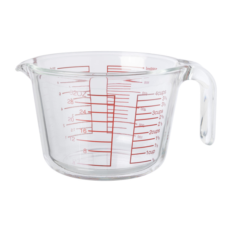 Maatbeker - glas - 1 liter