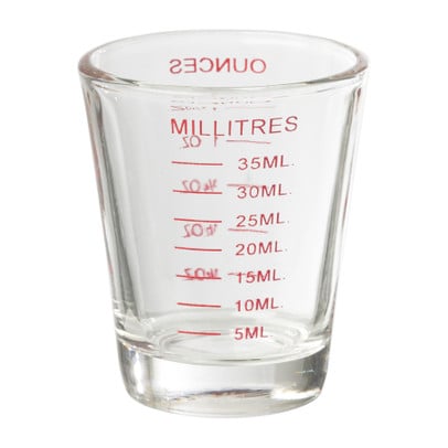Mini maatbeker - glas - 30 ml 