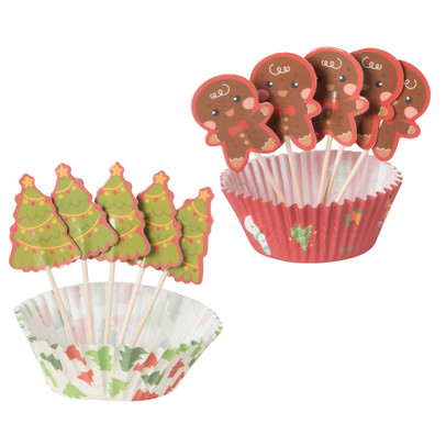 Kerst cupcake set - set van 24
