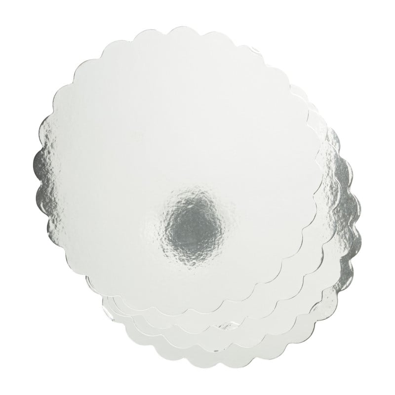 Taartonderleggers - zilverkleurig - set van 4