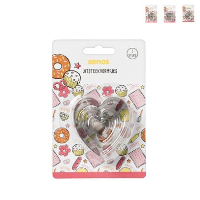 Uitsteekvormpjes- diverse varianten - 3 stuks