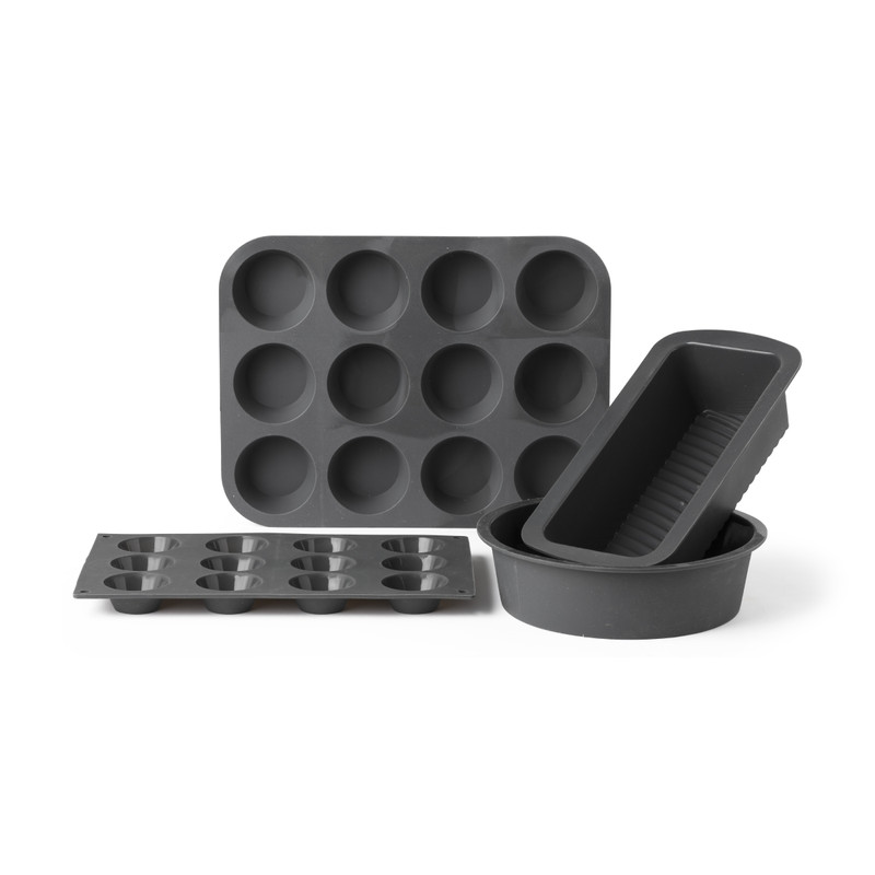 Taartvorm siliconen rond - grijs - ø23x5 cm