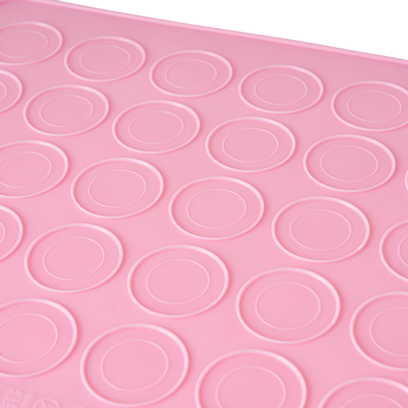 Macaron mat - roze - 25x28 cm