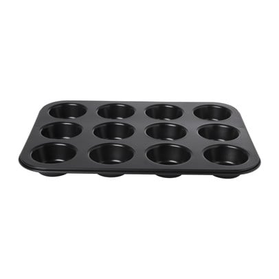 Cupcake bakvorm - zwart - 12 cups