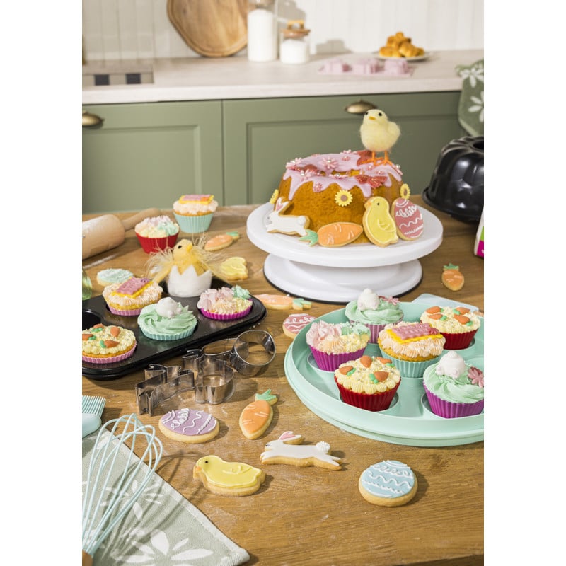 Cupcake bakvorm - zwart - 12 cups