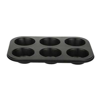 Cupcake bakvorm - zwart - 6 cups