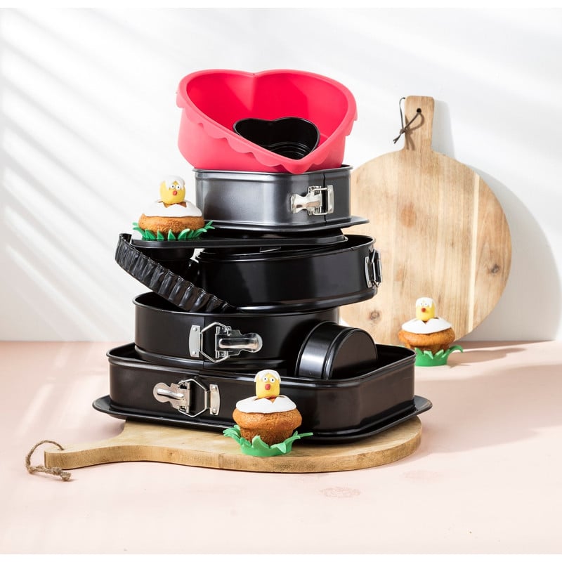 Cupcake bakvorm - zwart - 6 cups