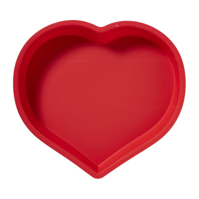 Bakvorm hart - rood - 25x23x4 cm
