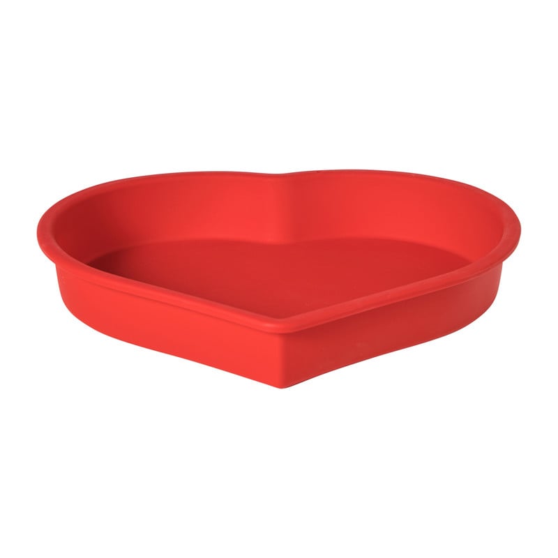 Bakvorm hart - rood - 25x23x4 cm